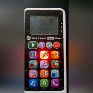Leap frog Chat & Count Emoji Phone - White and Black working great